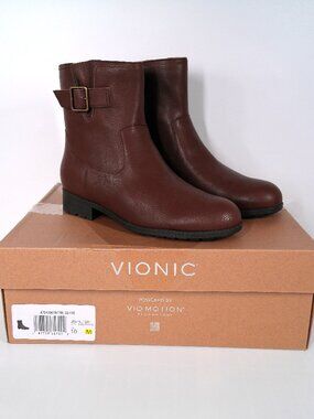 Vionic Jill ankle boot size 10 Coffee